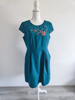 ružové šaty,marhuľkové šaty, šaty s kvetovou výšivkou - 6