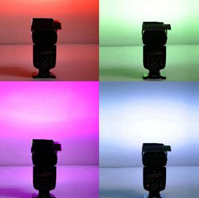 Softbox na blesk + farebné filtre - 6