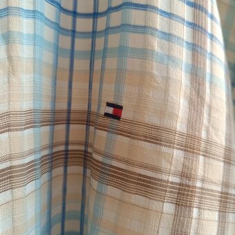 Tommy Hilfiger pruhovaná košeľa s dlhým rukávom kockovaná XL - 6