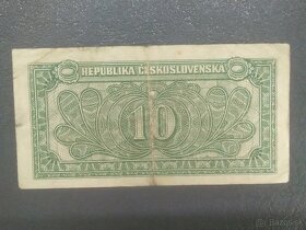 První poválečná bankovka 10 korun - 6