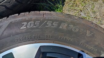 Hliníkové disky 5x112 7Jx16 ET45 + 205/55R16 - 6