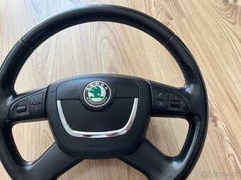 Multifunkčný štvorramenný kožený volant škoda - 6