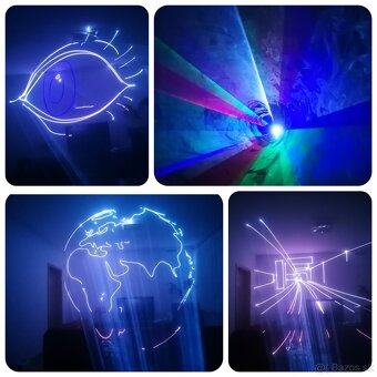 Laser animačný na diaľkové ovládanie, RGB plnofarebný - 6