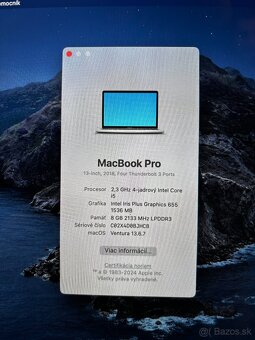 Na predaj: MacBook Pro 13" (2018) – výborný stav - 6