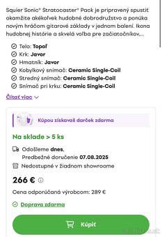 Fender Squier Sonic Stratocaster elektrická gitara - 6
