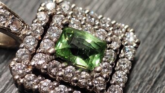 18kt zlaty prívesok s diamantami a chrysoberyl - 6
