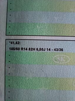 185/60 R14 6,5J x 14 - 6