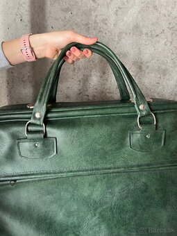 Kožená aktovka/ kufor/ kabelka I retro I vintage - 6