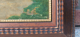 Starý obraz Barbizon sig. a dat. 1865 - 6