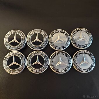 ✅MERCEDES✅ KRYTKY KOLIES S PRSTENCOM - CIERNE, ROZMER: 75 MM - 6