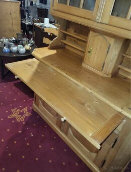 Pribornik, masív, v 210, s 150, h 60 cm, dvacdiely, bazar - 6