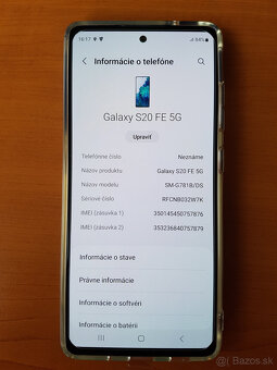 Predám Samsung Galaxy S20 FE 5G - 6