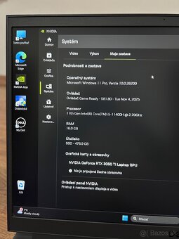 Dell G15 – herný notebook /RTX 3050 Ti /i5-11th./16 GB RAM/ - 6