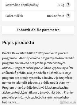 Práčka Beko - 6