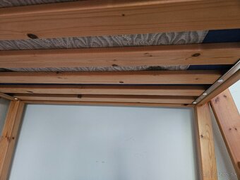 Ikea Posteľ vysoká rám drevo Masív Borovica - 6