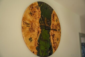 Hodiny ockovy topol a epoxid - 6