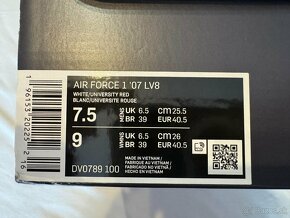 Nike Air Force 1 07 LV8, čisto nové, veľkosť EU 40,5 - 6