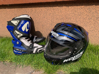 Dvojdielna kombineza Alpinestars, prilba Nolan, čižmy Forma - 6