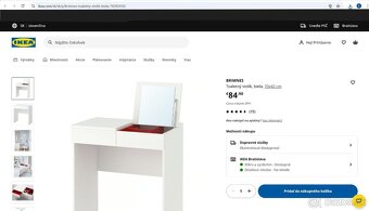 Predam toaletny stolik Ikea Brimnes 70x42 cm vyska 77 cm - 6