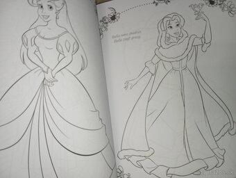 Omáľovanka vymaľovanka Disney princezné nálepky - 6