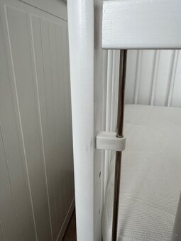 Detská postieľka s polohovateľným bokom s matracom - 6