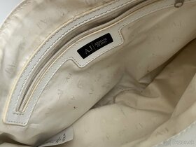 Armani Jeans veľká biela lakovaná kabelka - 6