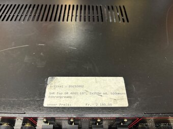 SWR SM-400S Profi bass Amp s 2U rackom - 6