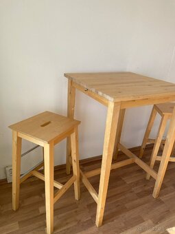 Barový stôl a dve stoličky ikea Nilsolle - 6
