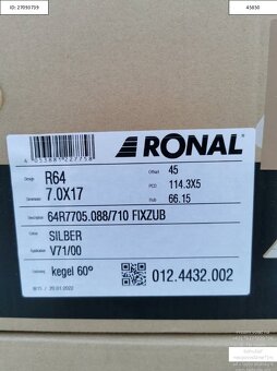 Renault Trafic, Opel Vivaro alu disky 5x114,3 R17 7J ET45 12 - 6