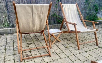 Retro vintage zahradne stolicky lehatka - 6