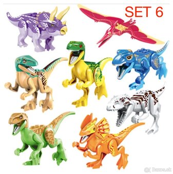 Rôzne dinosaury (8ks) typ lego - nové, nehrané - 6