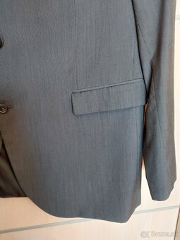 Pánsky oblek Antracit prúžok - 6