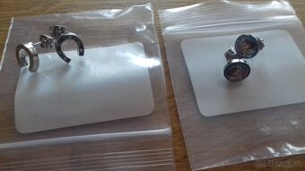 Náušnice striebro, chirurgická ocel NOVÉ - 6