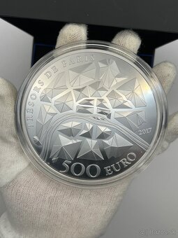 1 kg investičné striebro 500 euro minca Francúzsko 2017 - 6