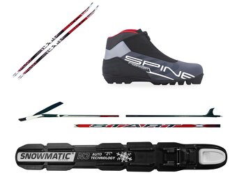 Nový bežkársky set komplet bežky, viazanie, topánky, palice - 6