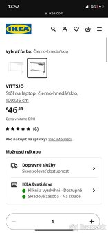 Ikea Vittsjö stôl na laptop - 6