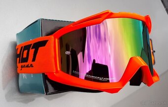SHOT CARBON Kevlar prilba helma okuliare oranžová fluo - 6