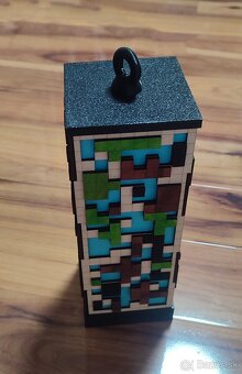 Dekoratívna nabijateľná LED lampa s motívom Minecraft/teris - 6