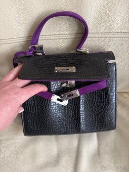 Kozena kabelka na styl Hermes kelly - 6