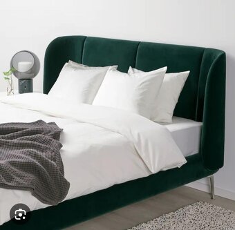 Ikea manželská posteľ, smaragdovo zelená - 6