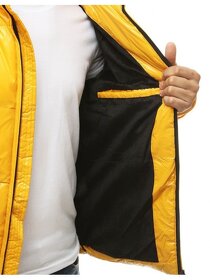 Pánska žltá prešívaná zimná bunda Fashion - 6