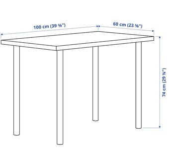 Stôl Ikea Linnmon/Adils + polica Lack - 6