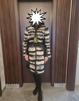 Luxusný kožený kabát z činčily - 6