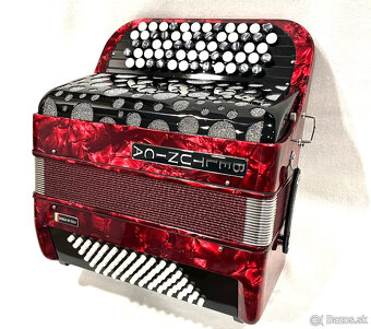 Nový akordeón Beltunica- chromaticky B Griff- 72 BASOVÝ - ná - 6