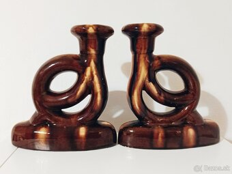 Keramické retro masívne svietniky - 6