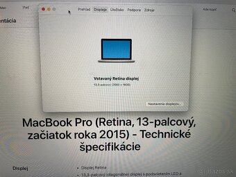 APPLE MacBook PRO 13" 2015 Retina 8GB-256GB - 6