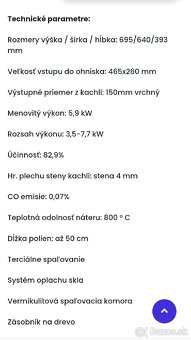 Rezervovane Kachľový krb PANADERO Capri 3V/TOSCANE 3V - 6