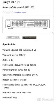 (Rezervovaný) Equalizer - ONKYO EQ-101 - 6
