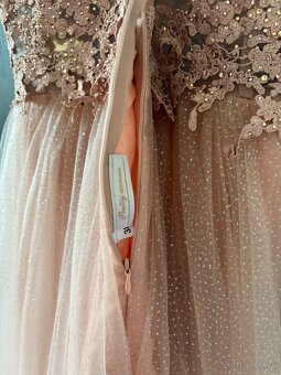 Zlaté spoločenské šaty 38/M - 6