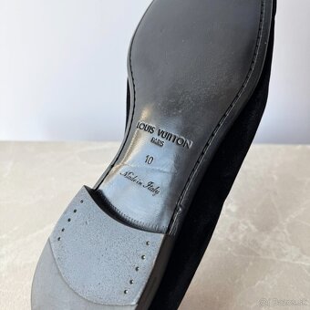 Originál LOUIS VUITTON pánske modré navy topánky loafers - 6